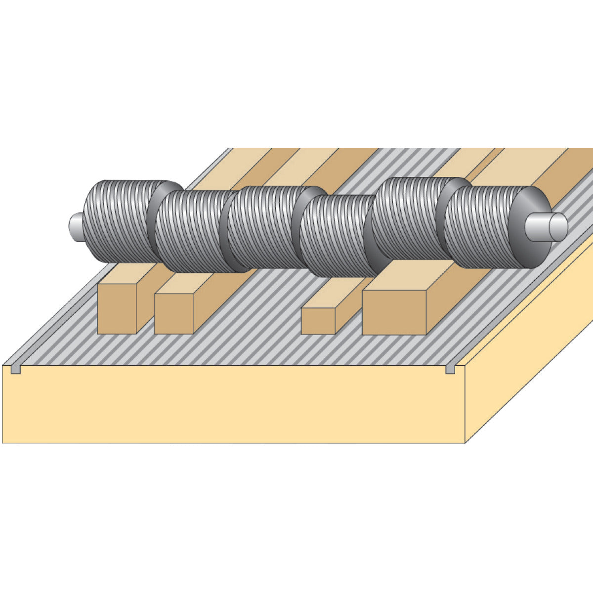 Holzkraft Stahl-Gliedereinzugswalze an 1. Position - Art. 5230402