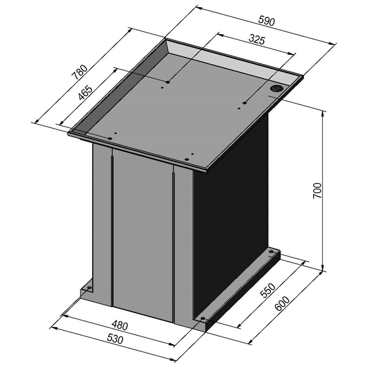 BERNARDO Untergestell für Bohr- und Fräsmaschine – Modell Modell BF 3