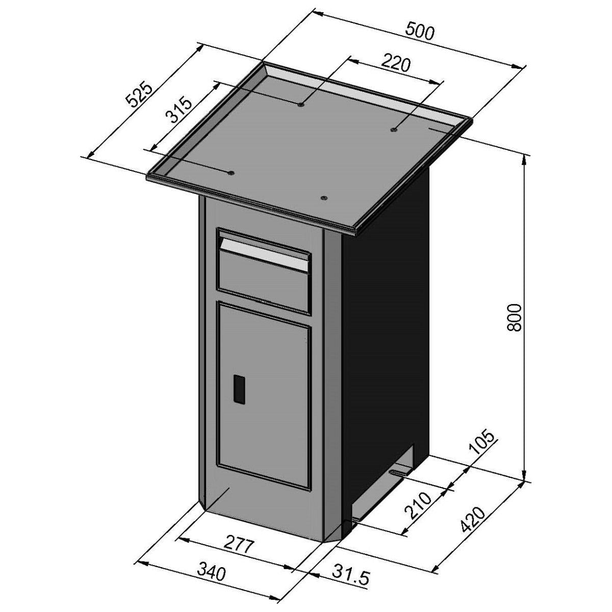 BERNARDO Untergestell für Bohr- und Fräsmaschine – Modell Untergestell Deluxe für BF 28 BDC