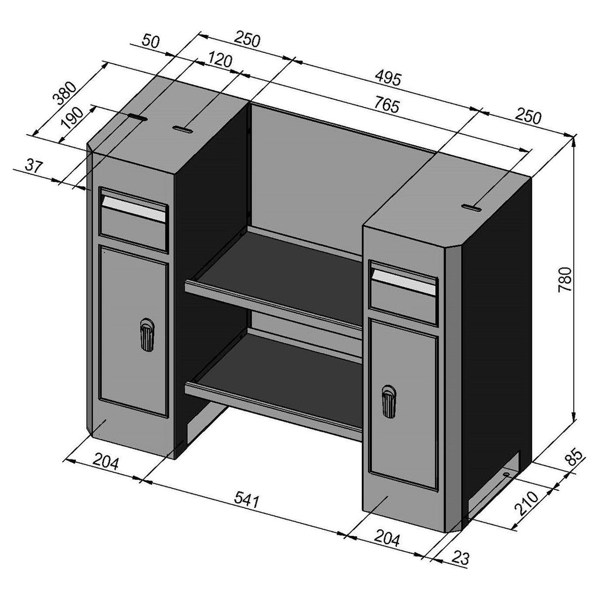 BERNARDO Untergestell für Drehmaschine – Modell Untergestell D4 Deluxe