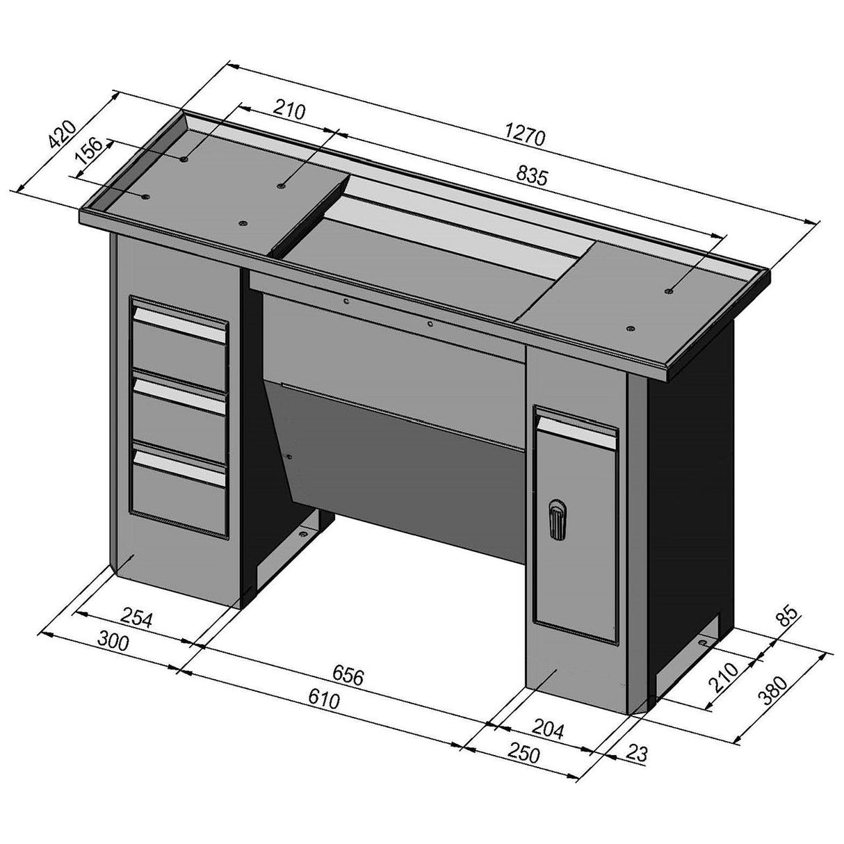 BERNARDO Untergestell für Drehmaschine – Modell Modell D8 Deluxe