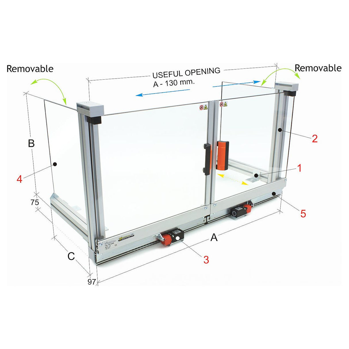 BERNARDO Schutzeinrichtunge für Fräsmaschine – Modell PFR 30/545