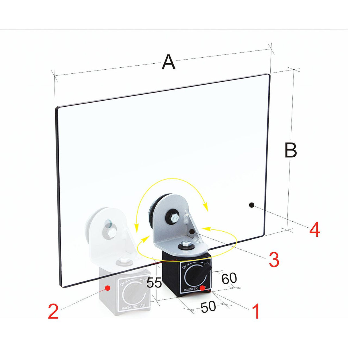 BERNARDO Schutzschilder mit Befestigungsmagnet – Modell PBM 20/325