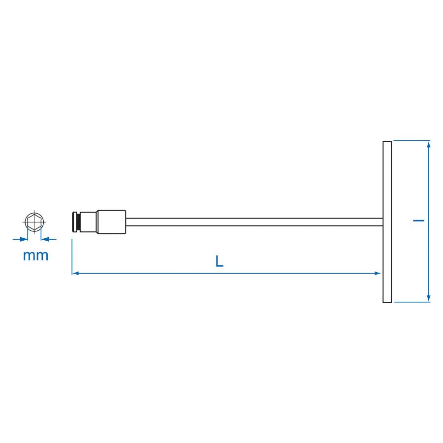 KING TONY Profi-Werkzeuge - T-Griff-Steckschlüssel, metrisch - 13 mm 575213M