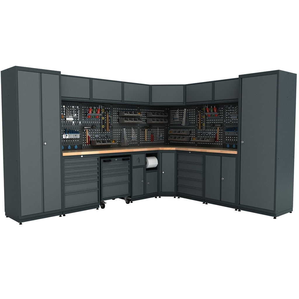 Bullram TOOLBOX4YOU Werkstatteinrichtung Set Expert Serie - Werkstattmodul 4 - Profi KFZ Werkbank BGMOD4