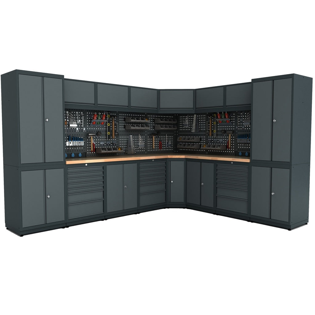 Bullram TOOLBOX4YOU Werkstatteinrichtung Set Expert Serie - Werkstattmodul J - Profi KFZ Werkbank BGMODJ