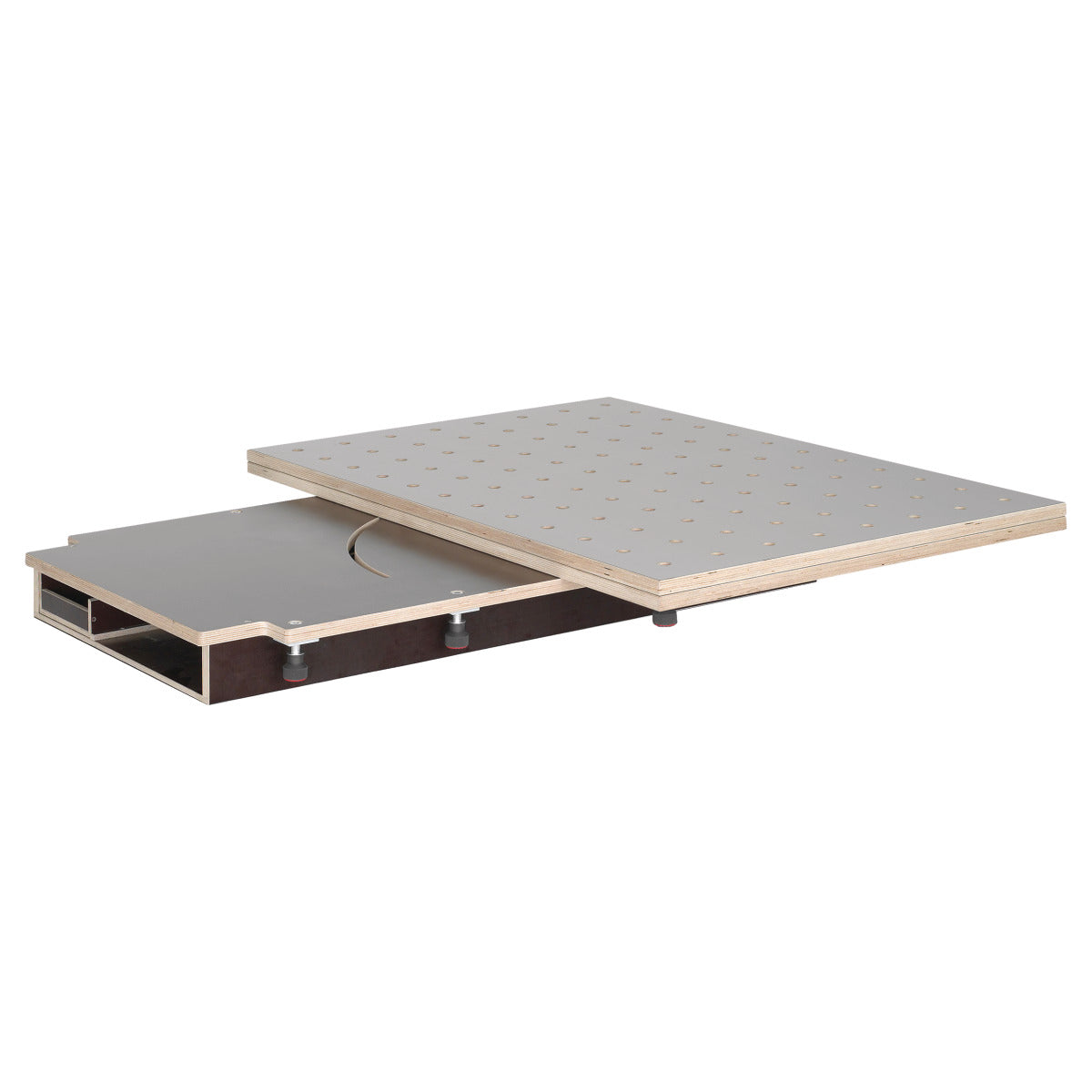 Unicraft Tischoberteil HPL Lochrasterplatte 1200x800/1600x1200 Ø20mm mit Schubkasten - Art. 6112002