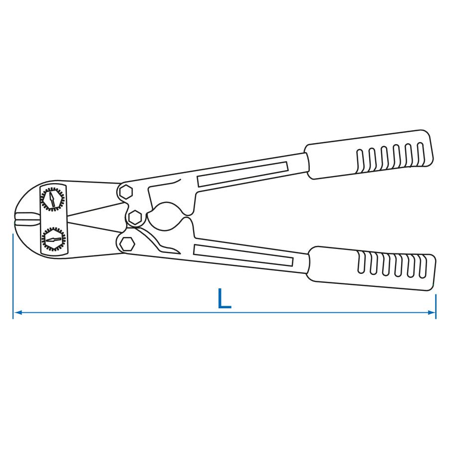 KING TONY Profi-Werkzeuge - Bolzenschneider, mittiger Schnitt - 900 mm 613136