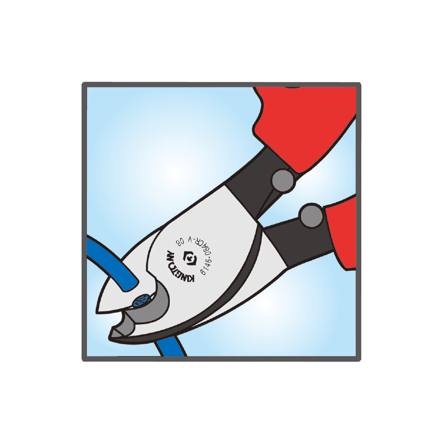 KING TONY Profi-Werkzeuge - Kabel-Beißzange "bis 1000V isoliert" - Ø 14 614608A