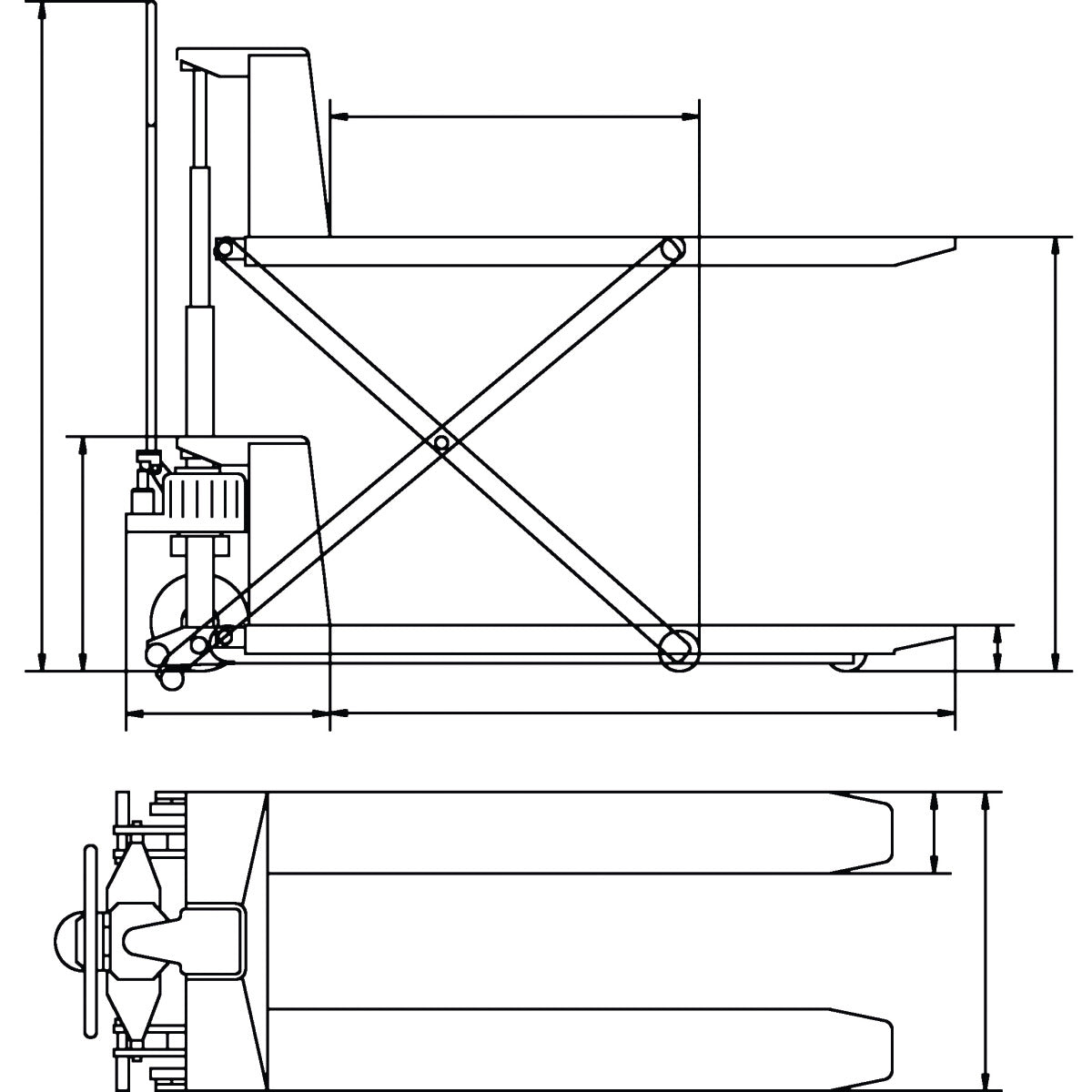 UNICRAFT Scherengabelhubwagen PHH 1001 – Modell 1 SM-6150100