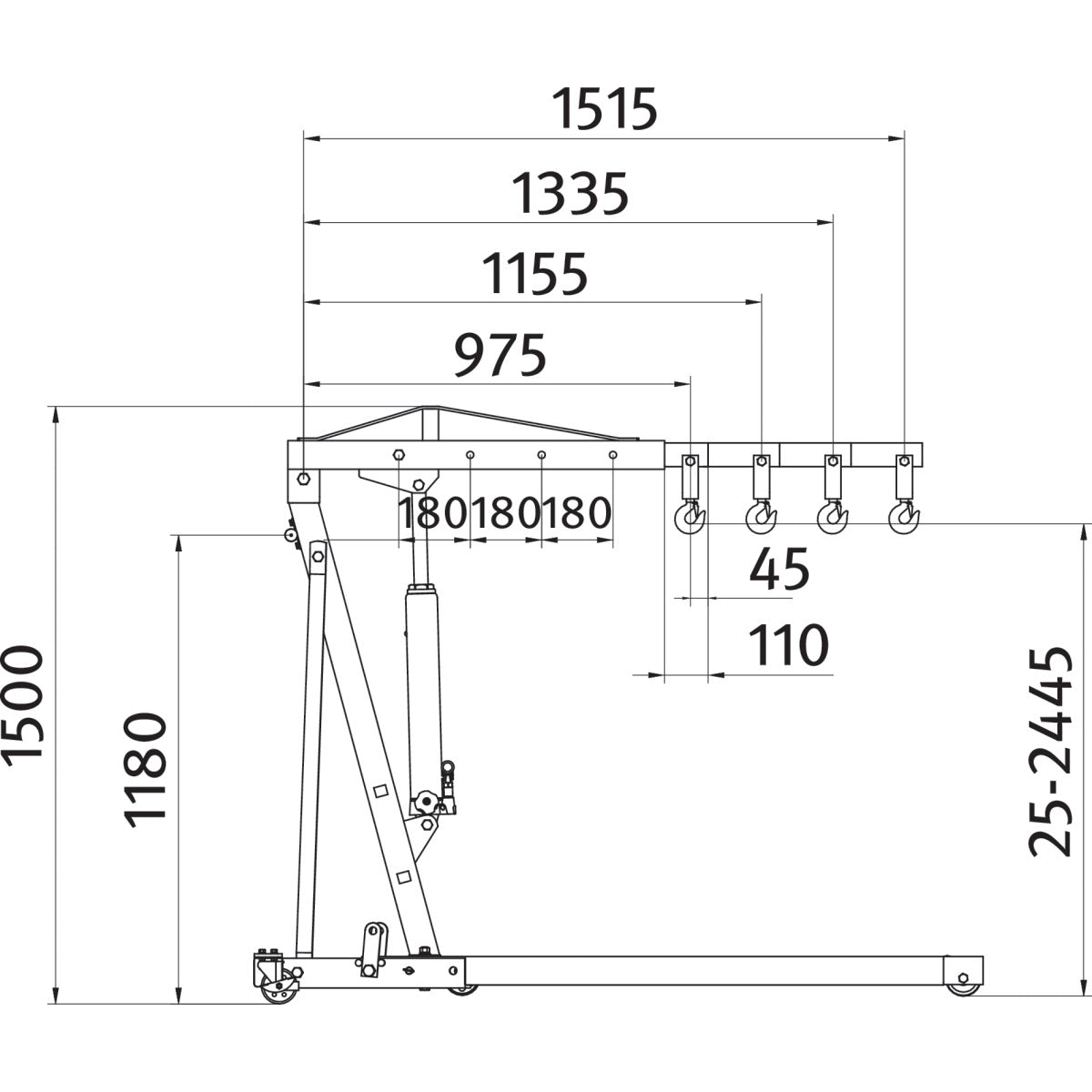 UNICRAFT Werkstattkran WK 2002 LP – Ausführung 1 SM-6201422