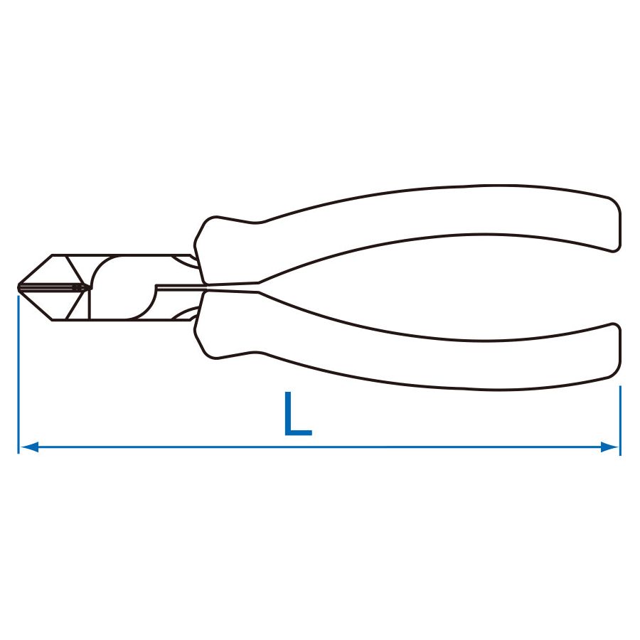 KING TONY Profi-Werkzeuge - Diagonale Beißzange, 45° - 163 mm 621306