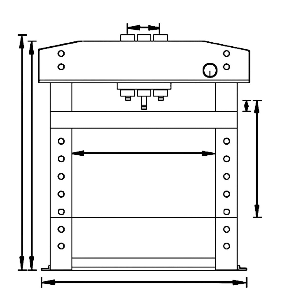 UNICRAFT Hydraulische Werkstattpresse WPP 50 E, Version 1 SM-6300050