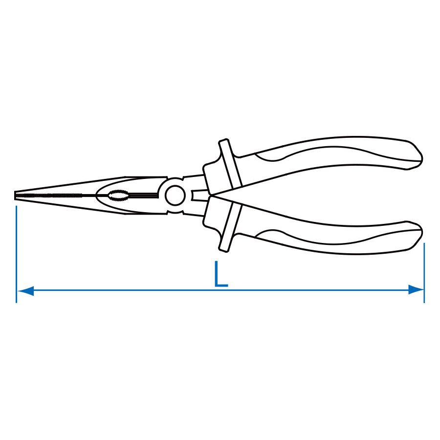 KING TONY Profi-Werkzeuge - Spitzzange "bis 1000V isoliert" - 200 mm 631808A