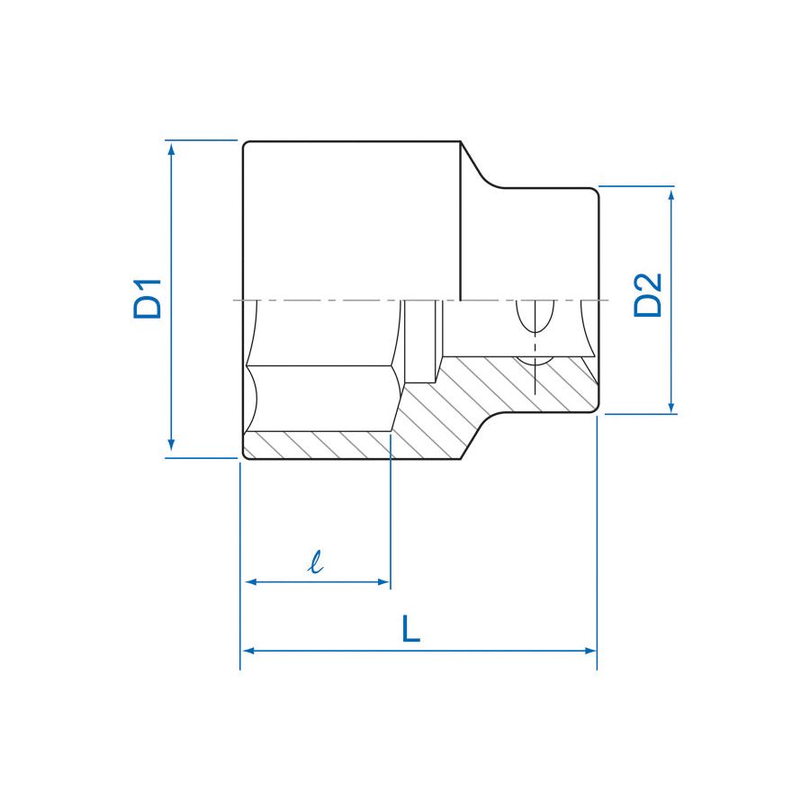 KING TONY Profi-Werkzeuge - 3/4" Steckschlüssel, Zoll - 2" 633064S
