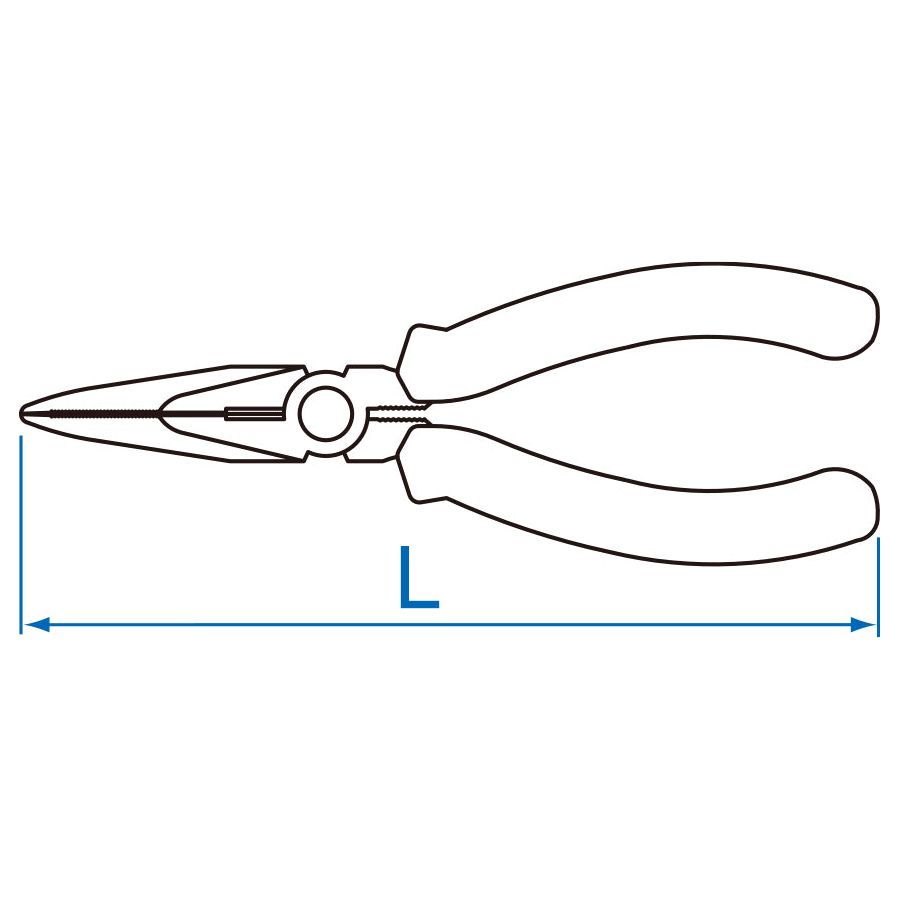 KING TONY Profi-Werkzeuge - Flachrundzange - 200 mm BLI633108