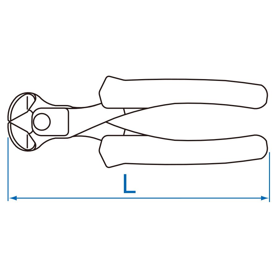KING TONY Profi-Werkzeuge - Beißzange, gerader Frontschnitt - 163 mm 641106