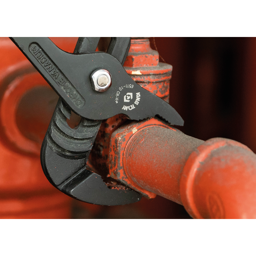 KING TONY Profi-Werkzeuge - Wasserpumpenzange mit Rillen-Gleitgelenk - 58 mm 651117C