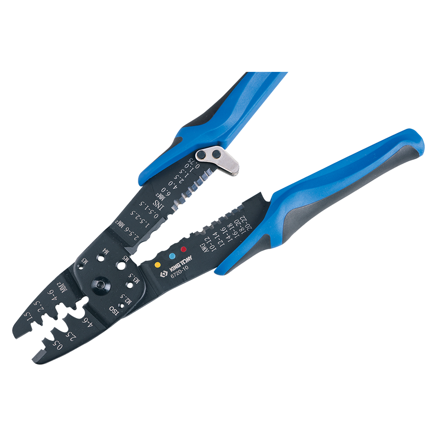 KING TONY Profi-Werkzeuge - Crimpzange, 6 Funktionen 672010