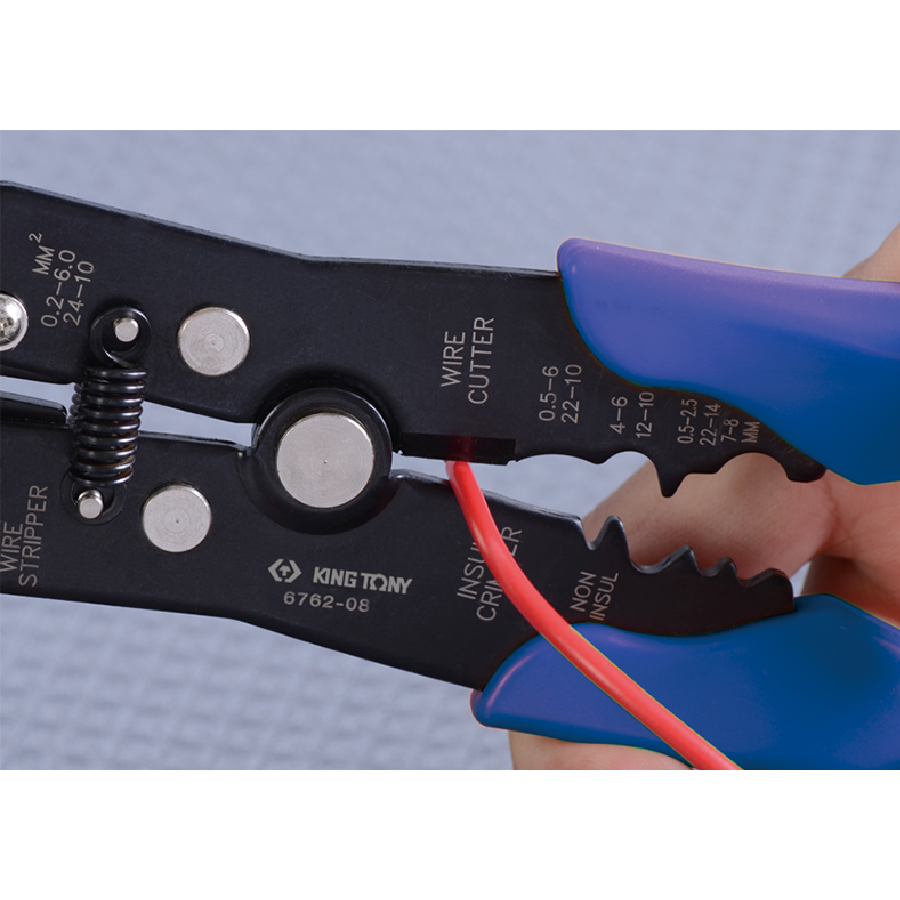 KING TONY Profi-Werkzeuge - Automatische Abisolierzange, 676208