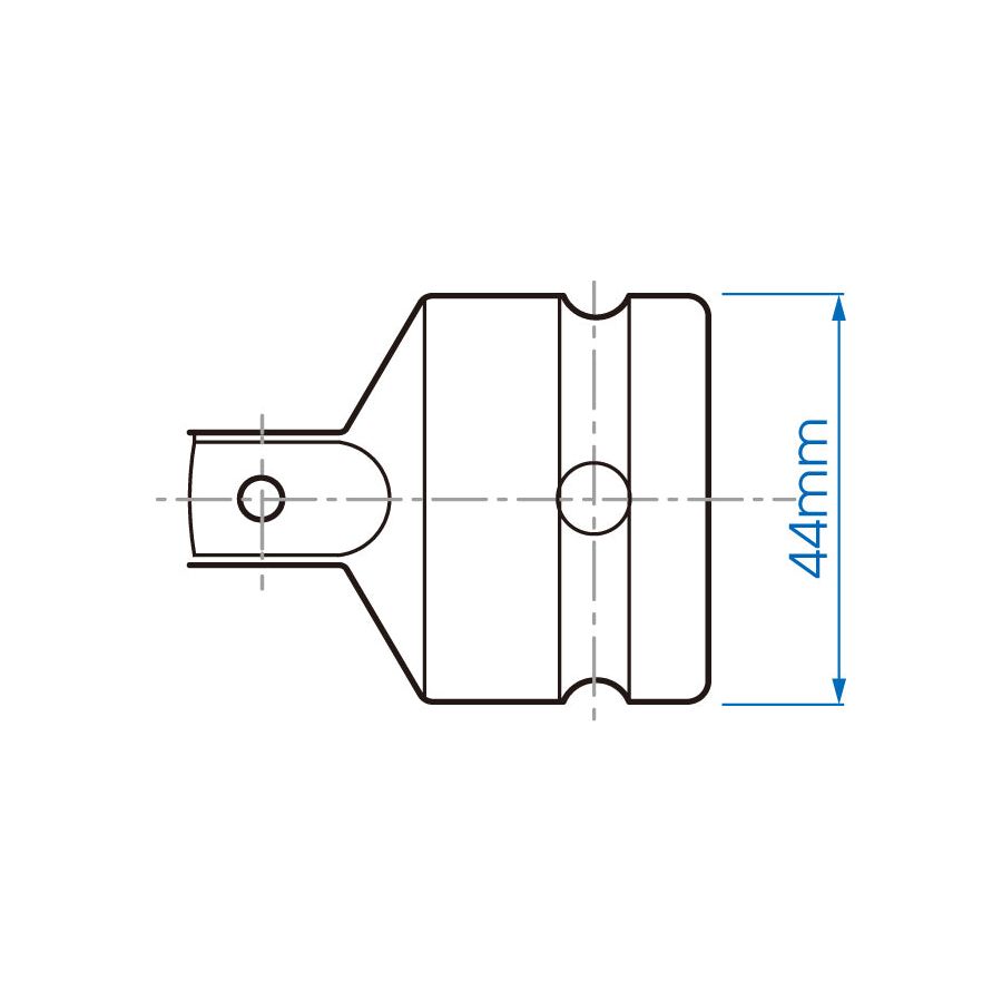 KING TONY Profi-Werkzeuge - Kraft-Reduzieradapter, Sicherheitskugel, 3/4"F nach 1/2"M 6864P
