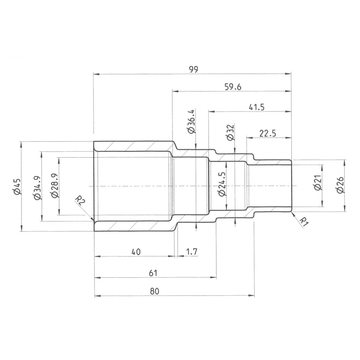 Cleancraft Universaladapter, antistatisch Ø 36/32/26 - Art. 7013002