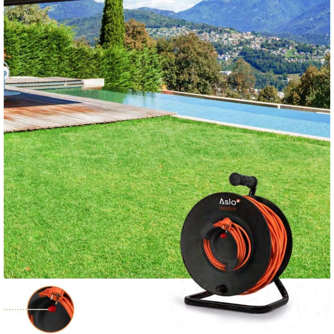 ASLO 25m Gartenkabeltrommel 3G1.5mm² - Kabeltrommel für den Garten - ASEJ25
