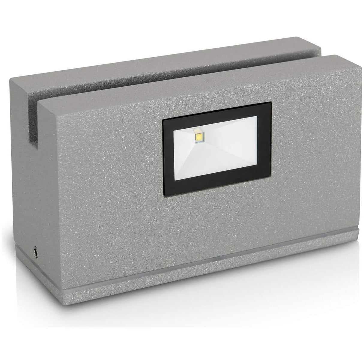 ASLO LED Design Außenleuchte 2x3W Outdoorlampe IP54 LED-Außenwandleuchte grau