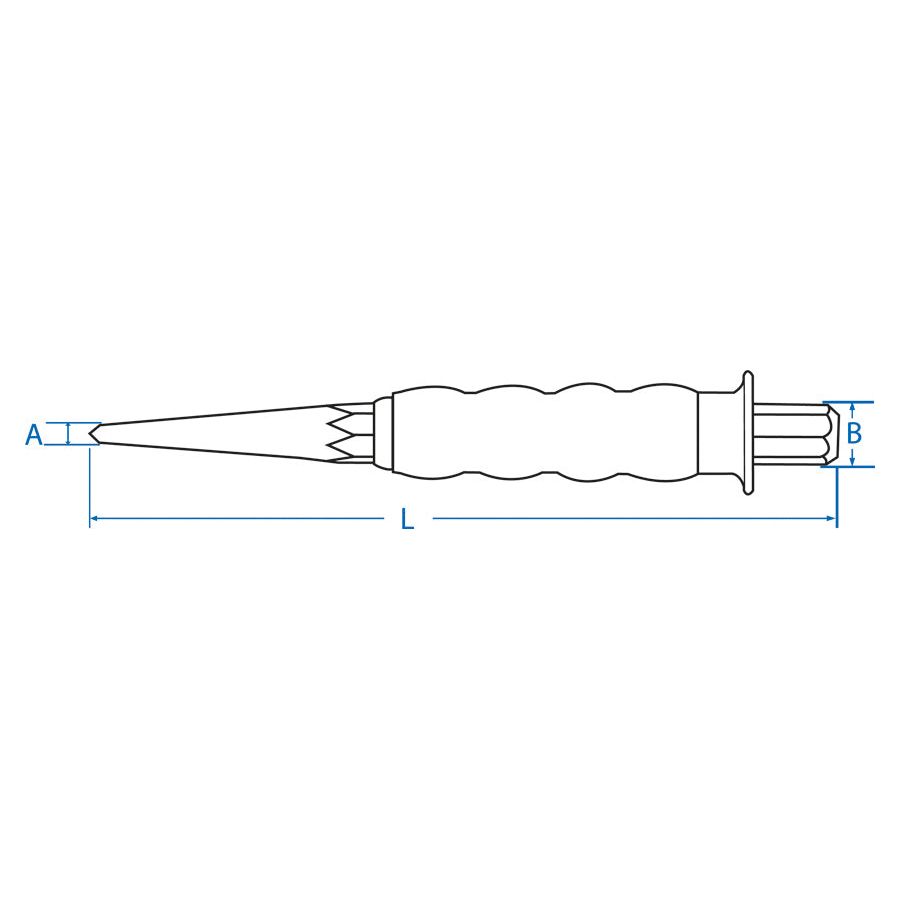 KING TONY Profi-Werkzeuge - Ummantelter Körner - 4 mm 7610474G