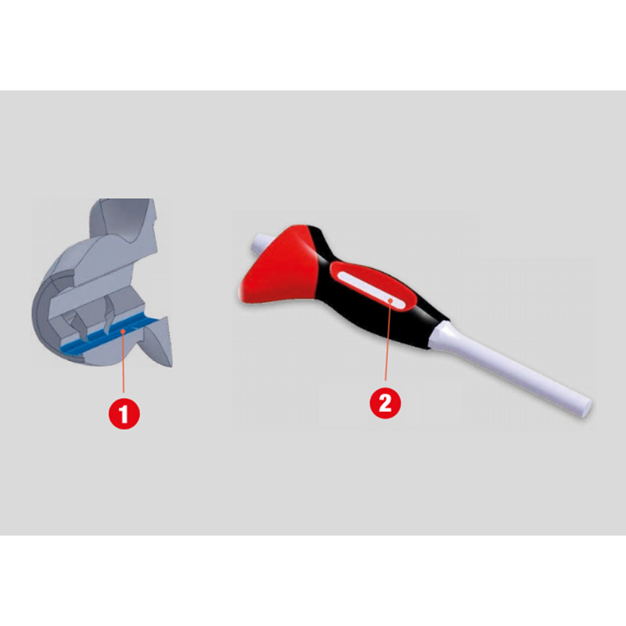 KING TONY Profi-Werkzeuge - Ummantelter Schlagstab, 290 mm - Ø 12 mm Zwei-Materialien-Griff 7661229