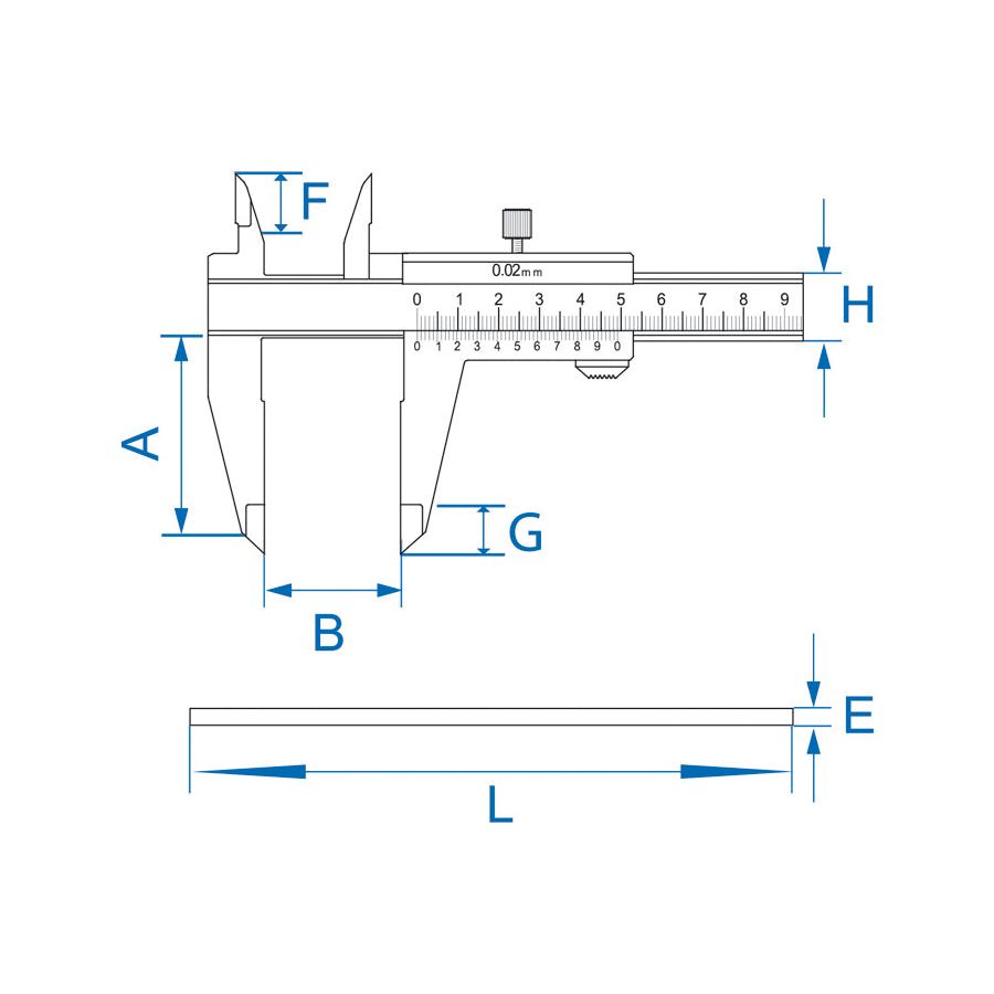 KING TONY Profi-Werkzeuge - Präzisions-Mess-Schieber - 60 mm 7713308