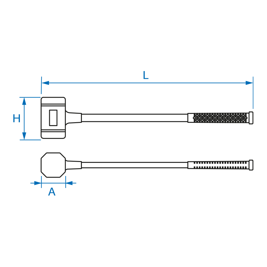 KING TONY Profi-Werkzeuge - Rückschlagfreier Hammer - 4500 g 785255