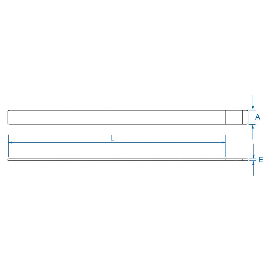 KING TONY Profi-Werkzeuge - Biegsames Inox-Lineal - 1000 mm 7906340
