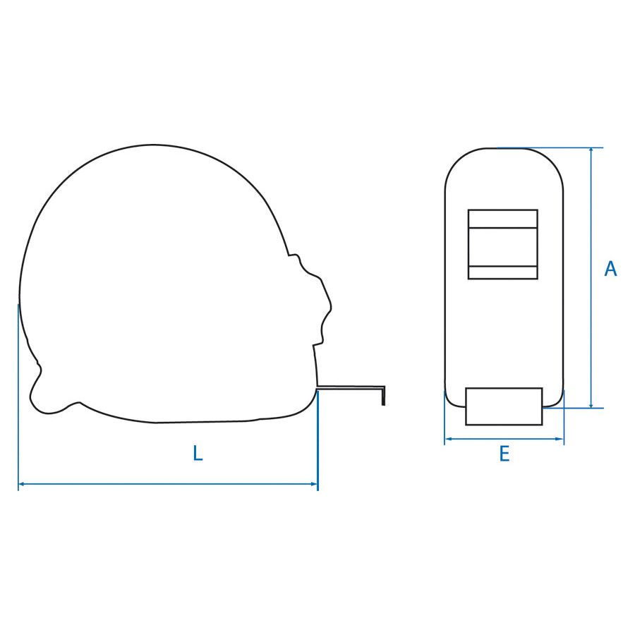 KING TONY Profi-Werkzeuge - Rollbandmaß 8M x 25 mm 7909308M