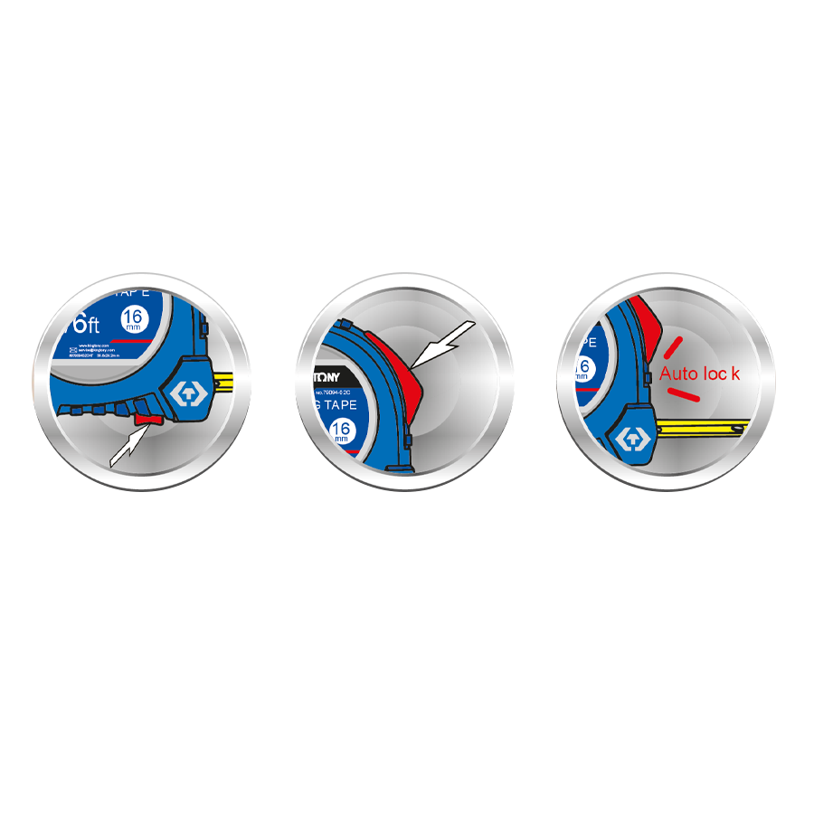 KING TONY Profi-Werkzeuge - Rollbandmaß magnetisch 5M x 19 mm 7909405M