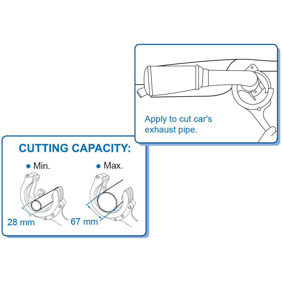 KING TONY Profi-Werkzeuge - Rohrschneider, 360°, Ratschenfunktion - Ø 28-67 mm 791223
