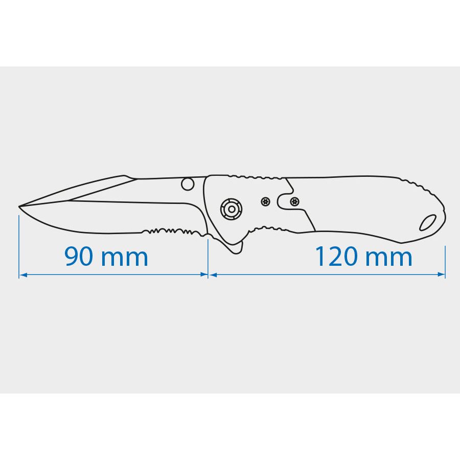 KING TONY Profi-Werkzeuge - Messer mit Klingensicherung 210 mm 794108A