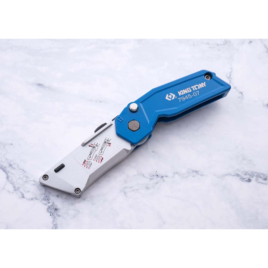 KING TONY Profi-Werkzeuge - Klappmesser zwei Klingen 794507