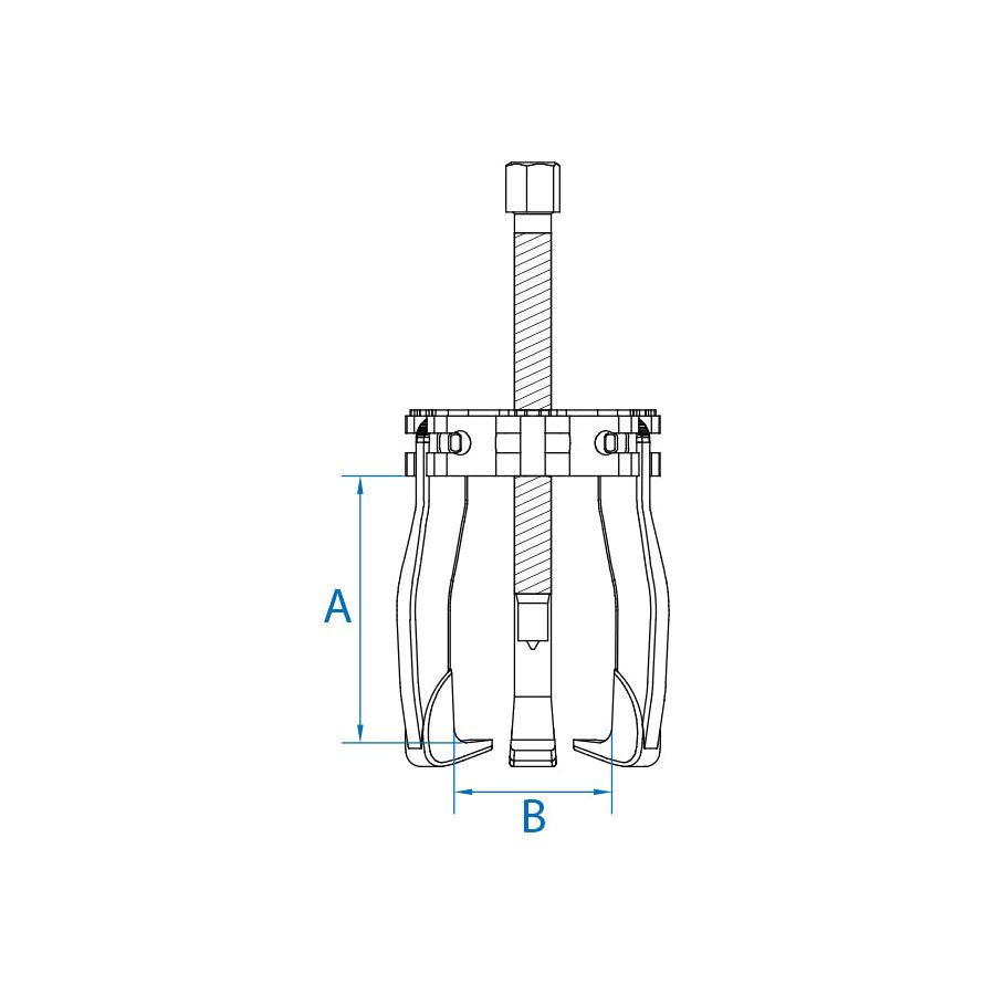 KING TONY Profi-Werkzeuge - Abzieher mit 2 oder 3 greifarmen 8T 7963C08