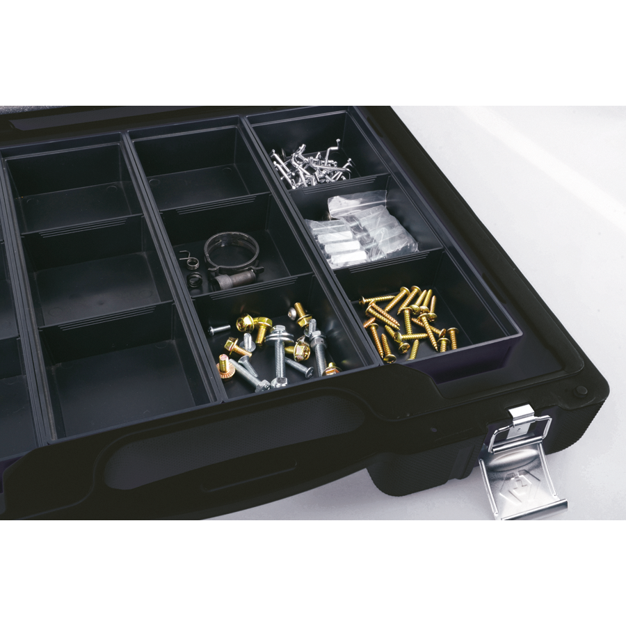 KING TONY Profi-Werkzeuge - Staufachkoffer, 12 Abteile - N°3 + N°6 847114B