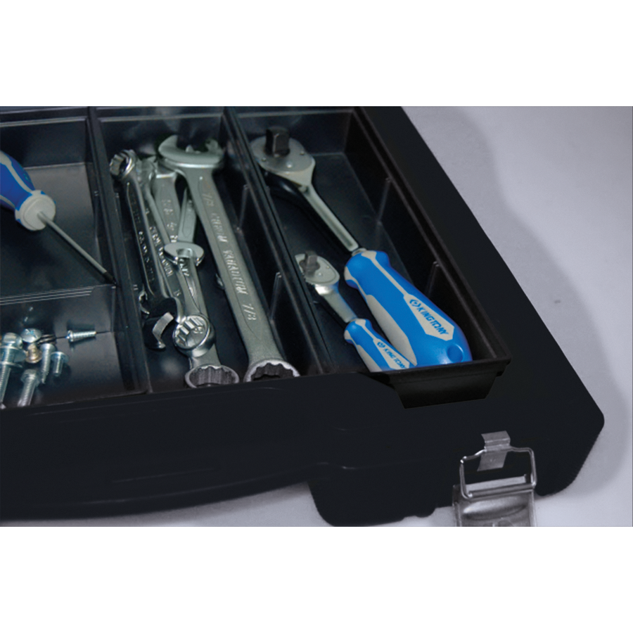 KING TONY Profi-Werkzeuge - Staufachkoffer, 12 Abteile - N°3 + N°6 847114B