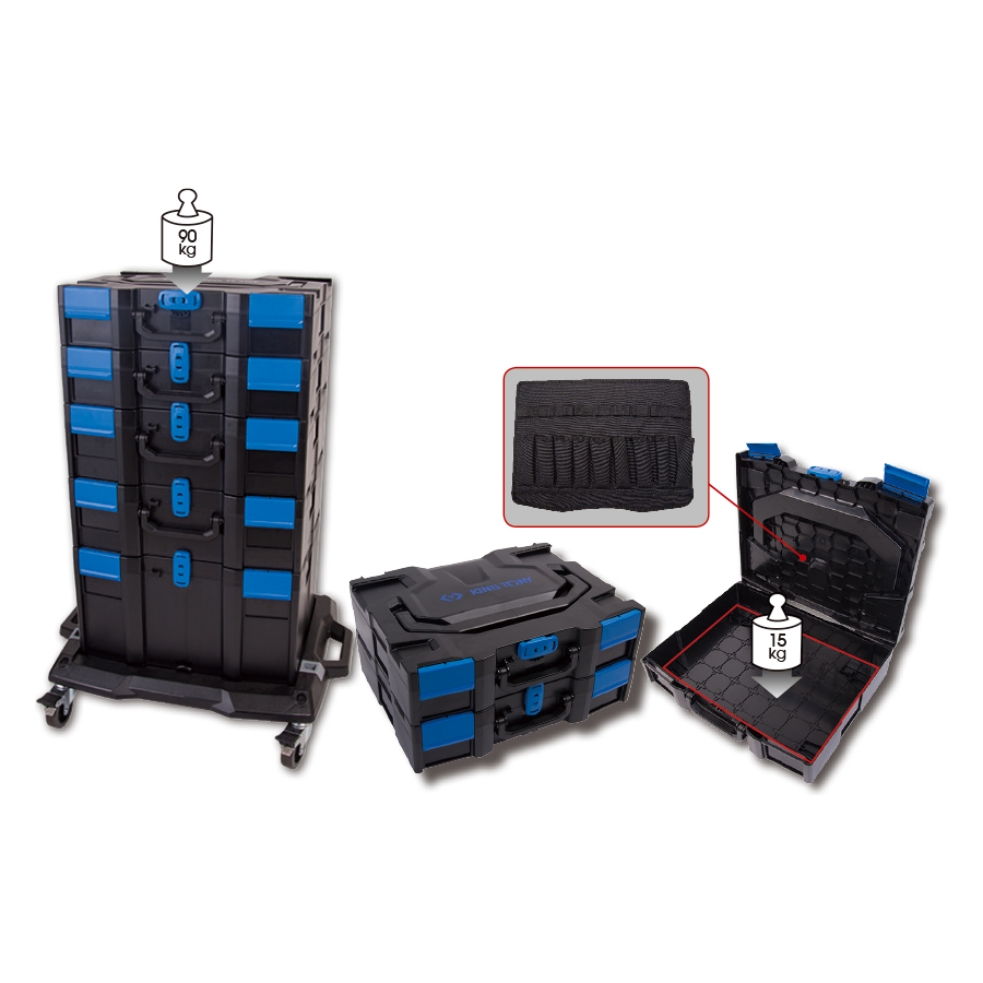 KING TONY Profi-Werkzeuge - Modulierbare Aufbewahrungsbox ABS 456x372x115mm 874051