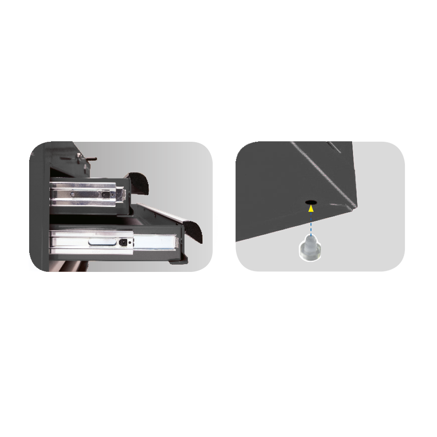 KING TONY Profi-Werkzeuge - Tragbarer werkzeugkasten 10 schubladen 8741710BG