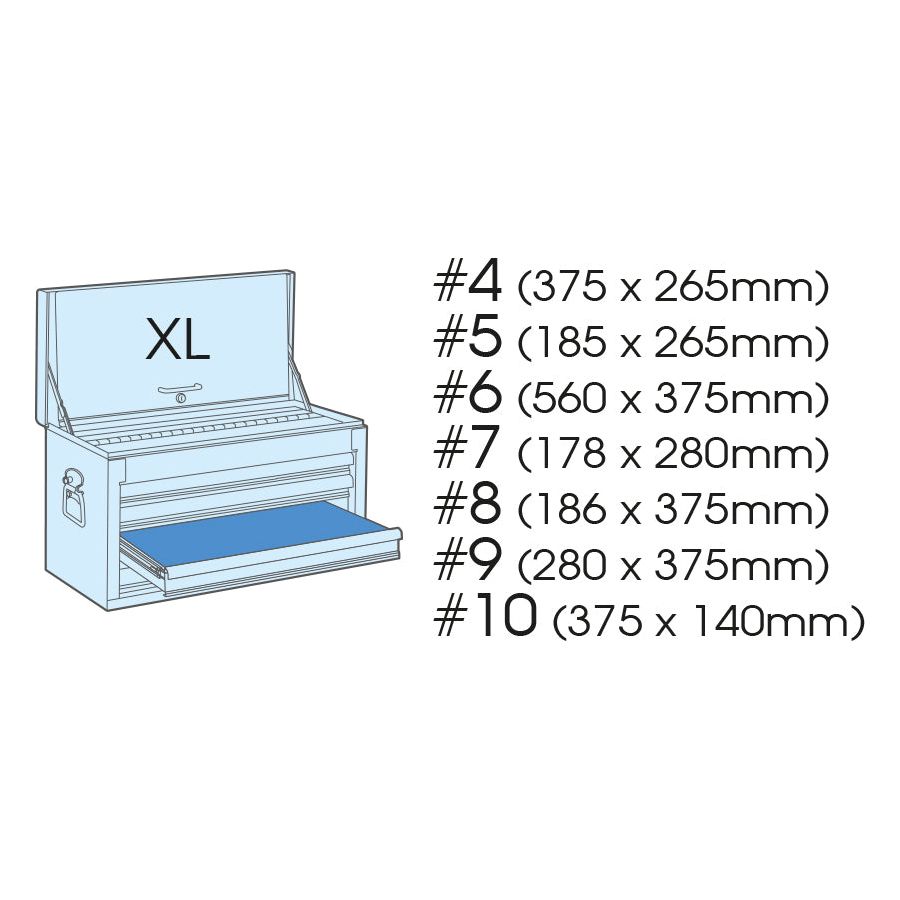 KING TONY Profi-Werkzeuge - Tragbarer Werkzeugkasten, 5 Schubladen 874195B