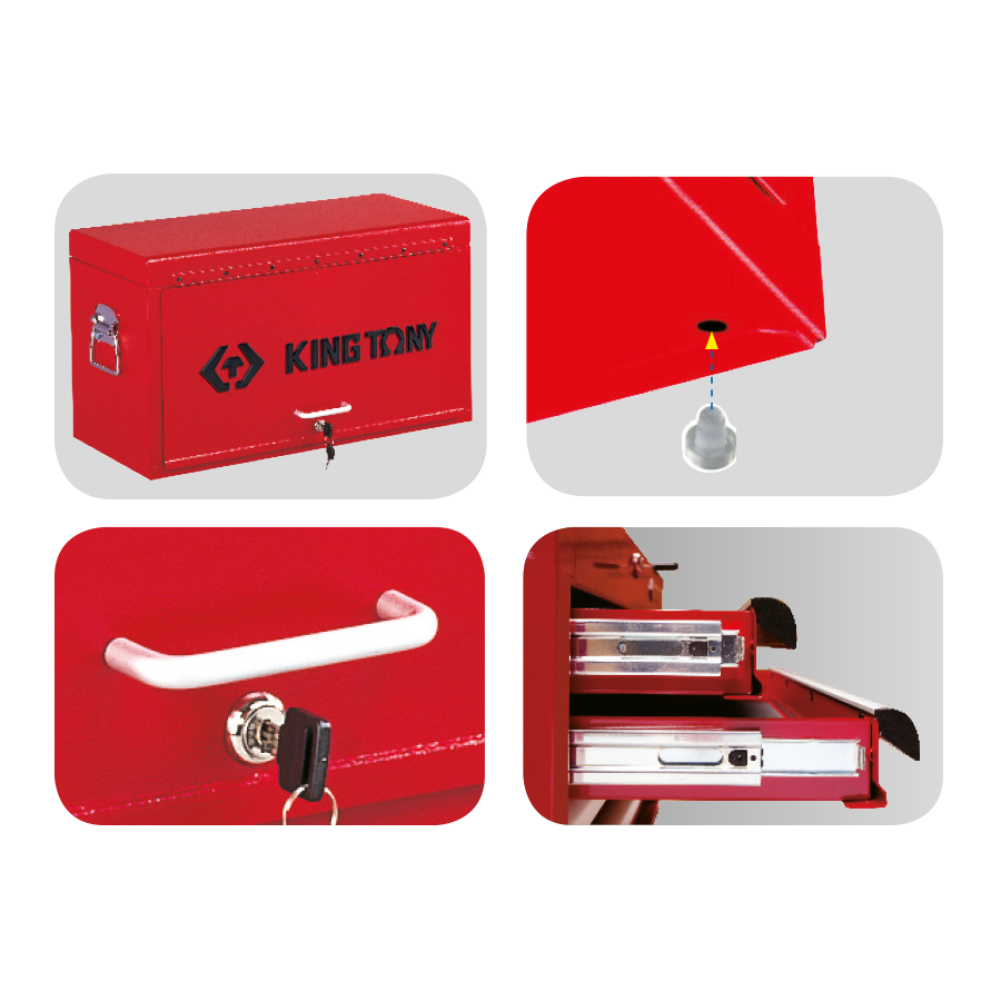 KING TONY Profi-Werkzeuge - Tragbarer Werkzeugkasten, 5 Schubladen 874195B