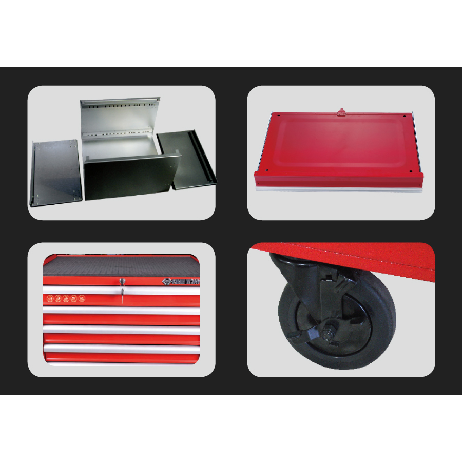 KING TONY Profi-Werkzeuge - Strength KT Werkzeugwagen mit 8 Schubladen 874378B