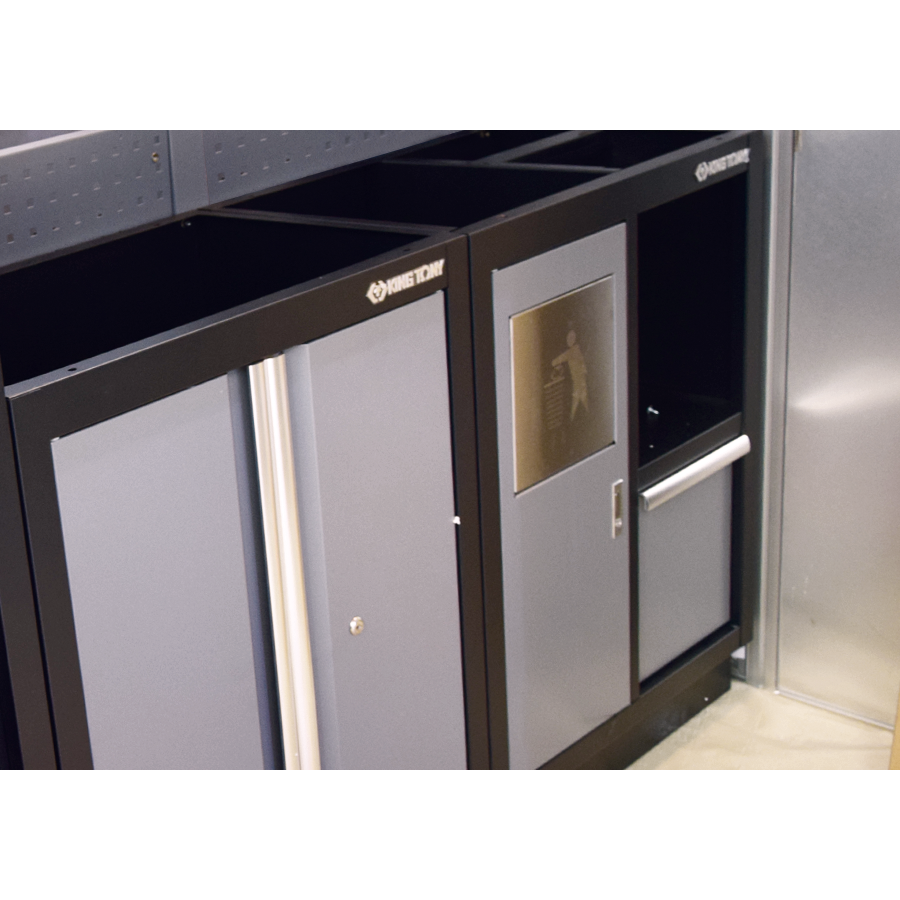 KING TONY Profi-Werkzeuge - Unterschrank mit integriertem Abfalleimer und Rollenhalterung 87D1111AKG