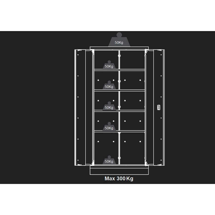 KING TONY Profi-Werkzeuge - Metallschrank werkzeugschrank 87D1118AKB