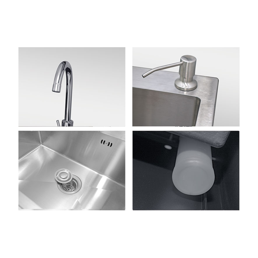 KING TONY Profi-Werkzeuge - Metall-Aktenschrank 2 türig mit Waschbecken - Farbe Grau 87D1119AKG