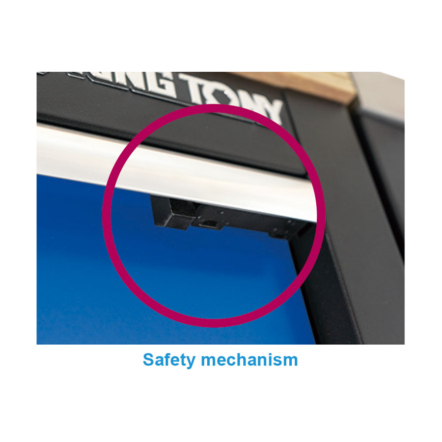 KING TONY Profi-Werkzeuge - Niedriges Möbel 9 Schubladen - Schwarz-Blau 87D1123AKB